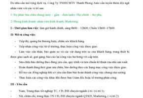 - Tuyển dụng nhân sự