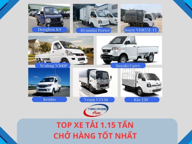 Xe Tải 1.15 Tấn Chở Hàng Tốt Nhất