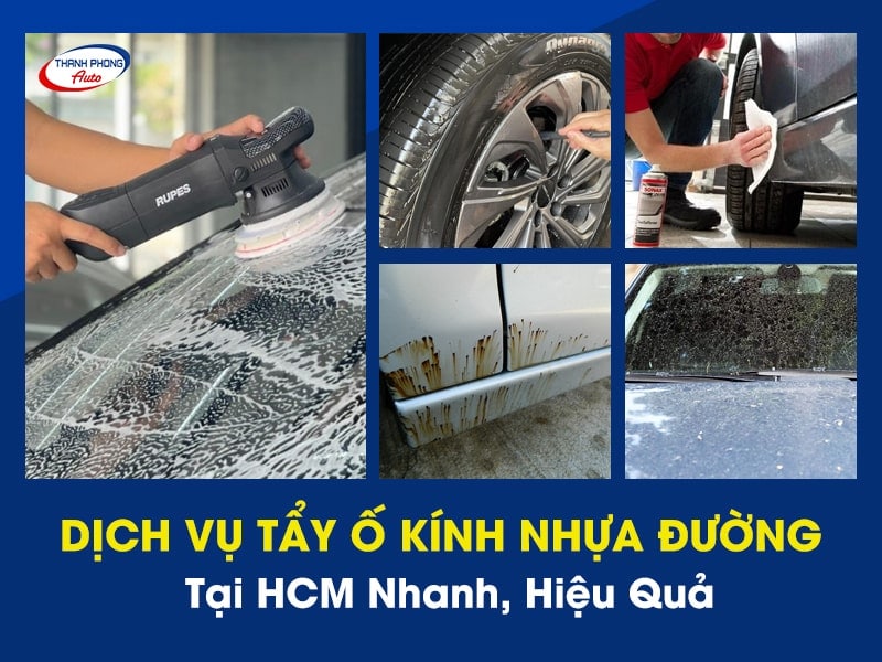 tẩy ố kính nhựa đường