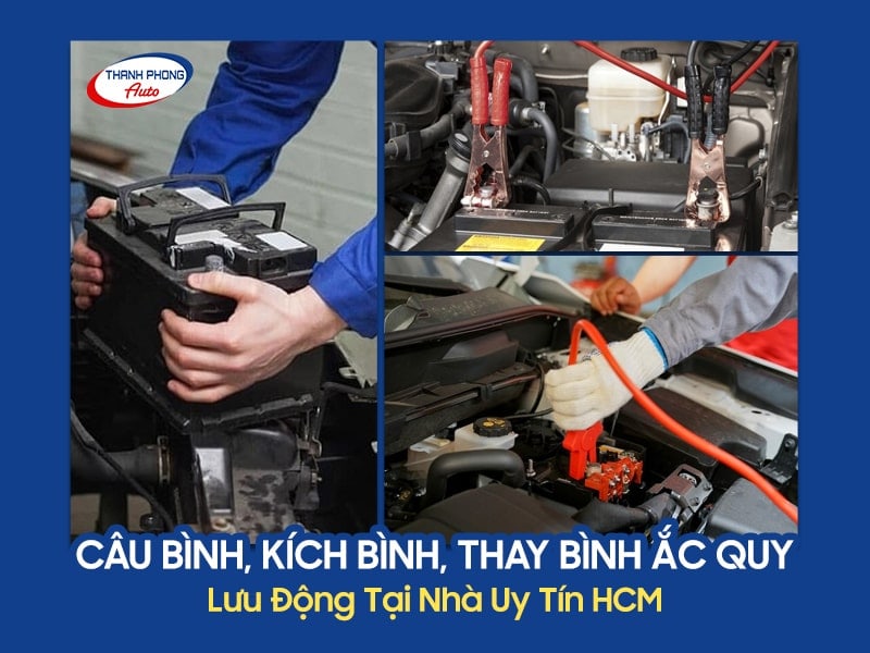 câu, kích, thay bình ắc quy ô tô lưu động