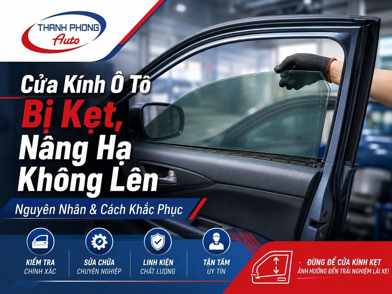 cửa kính ô tô bị kẹt