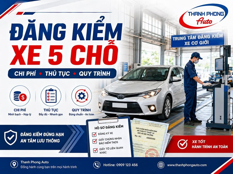đăng kiểm xe ô tô 5 chỗ